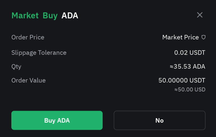 Market Order with Slippage Tolerance