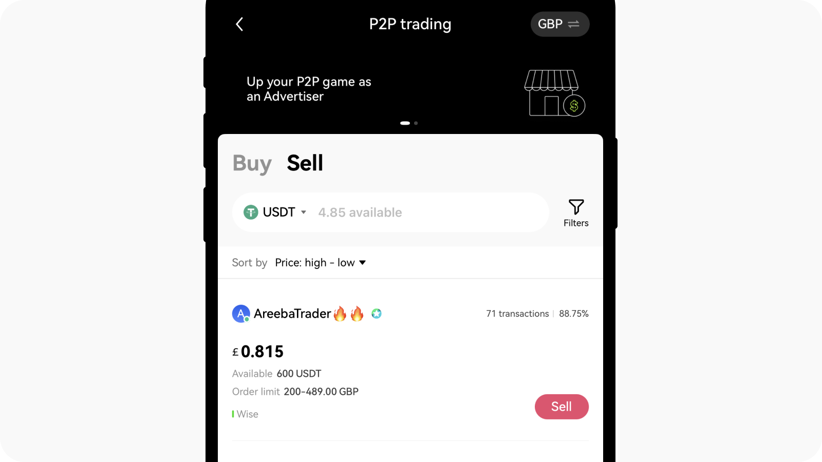 How do I sell crypto on OKX P2P trading? | OKX