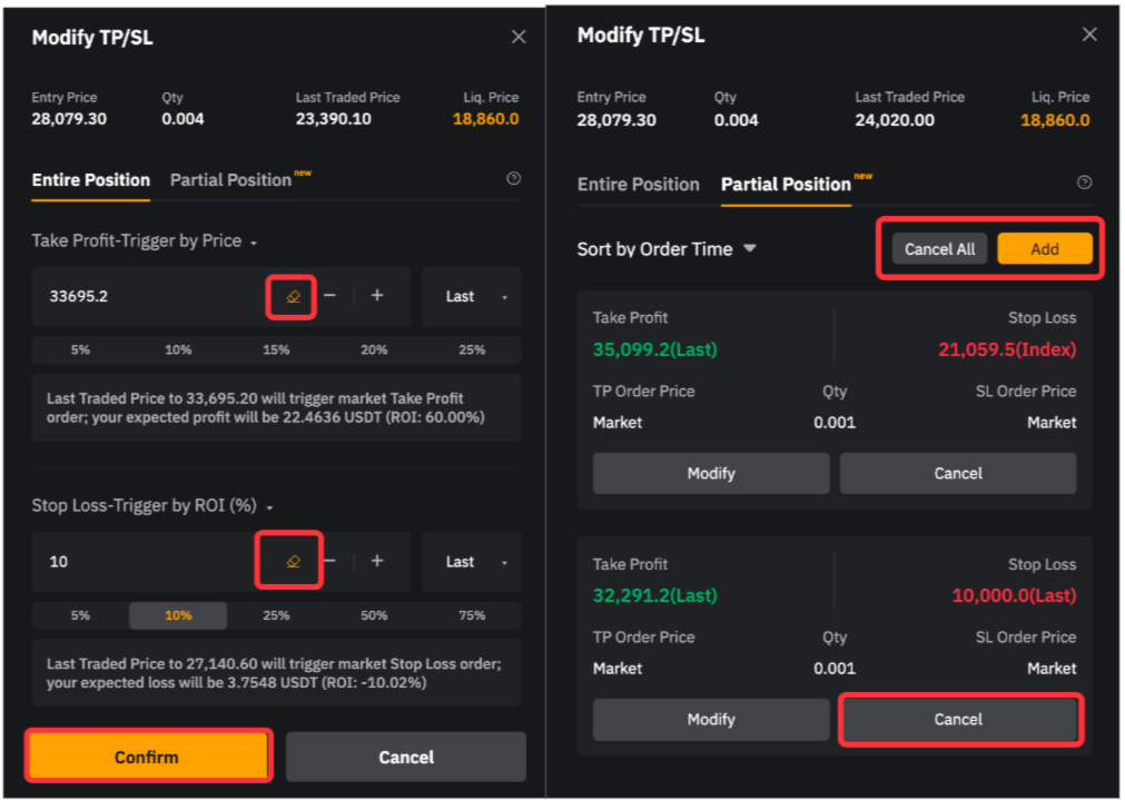 How to Set Up and Modify Your TP/SL (Perpetual and Futures Contracts)