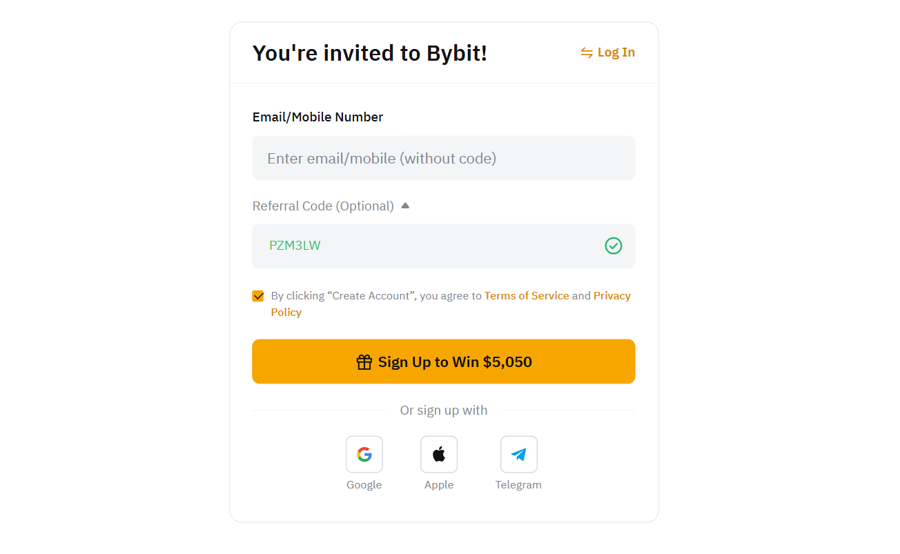 Bybit Referral Code 2026: PZM3LW ($30,000 Sign Up Bonus)