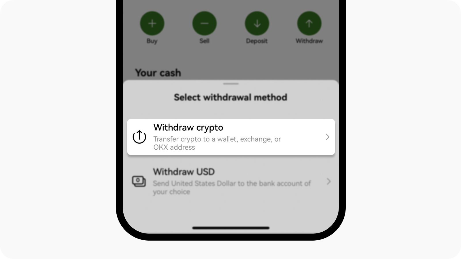 How do I make a crypto withdrawal? (app) | OKX